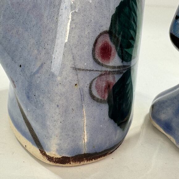 Tonala Mexican Pottery Nativity Blue 4 Piece Set Christmas Holy Family - Picture 8 of 13